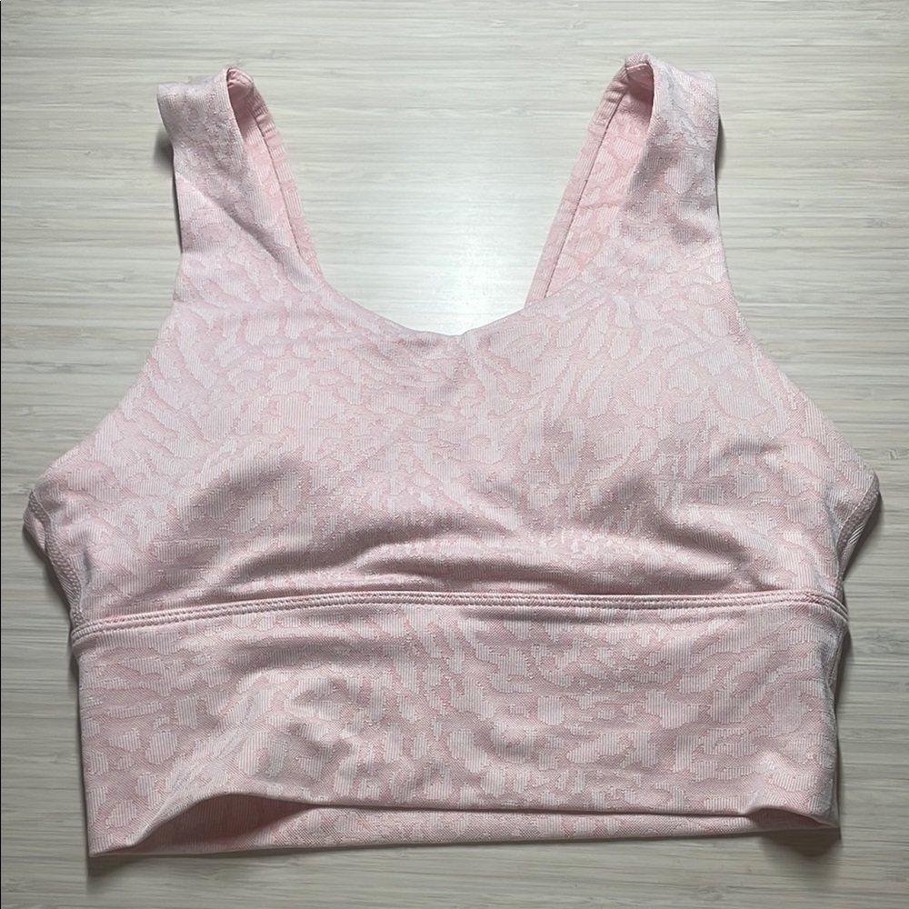 Pink Patterned Sports Bra/Top
